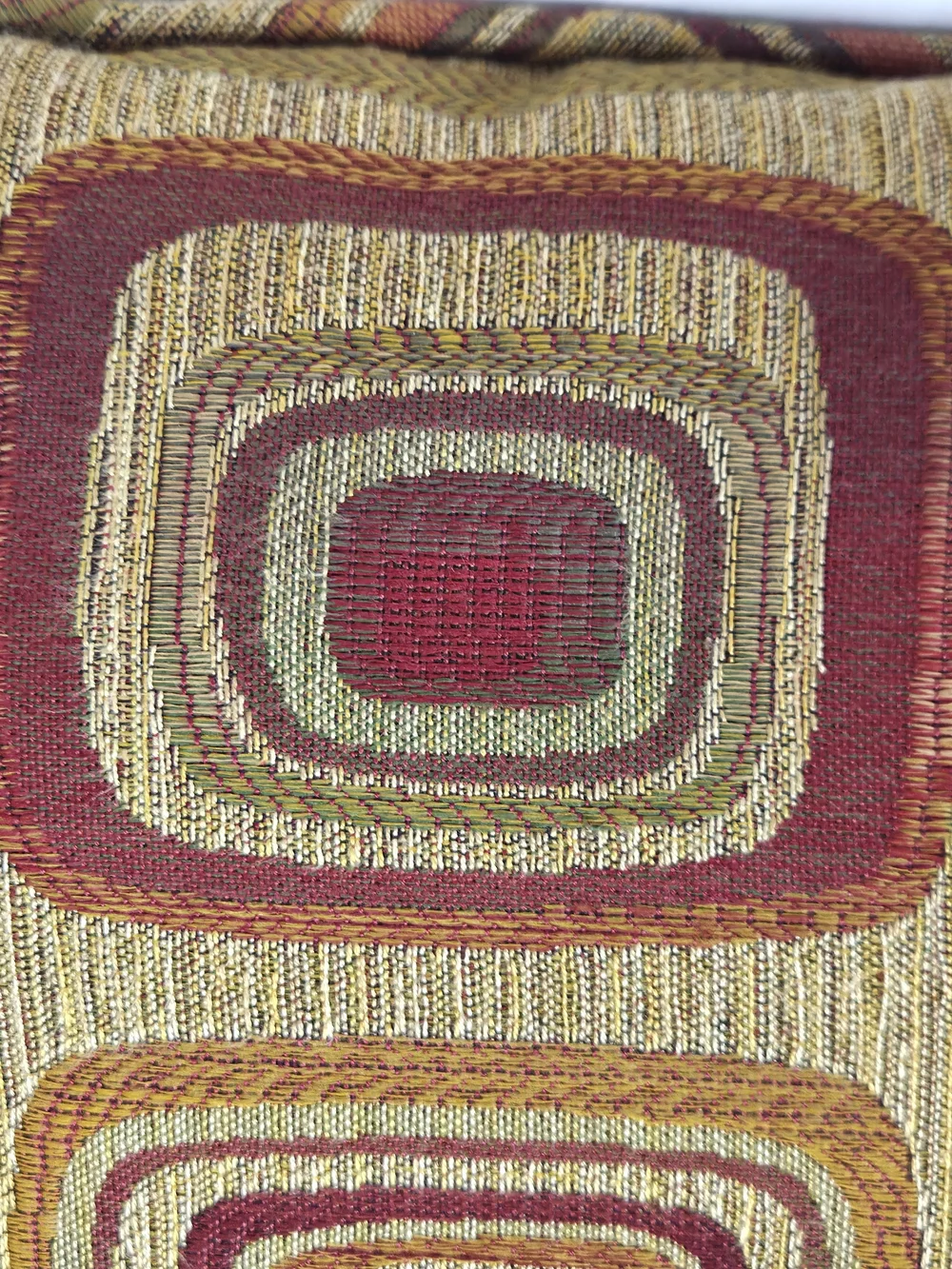 Newport Brand..Decorative Geometric Accent Pillow in Rust and Gold